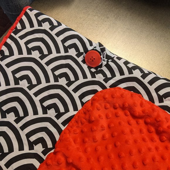 Classic Carseat Canopy Minky-lined Carseat Cover - 2 available red or gray minky - Picture 8 of 10